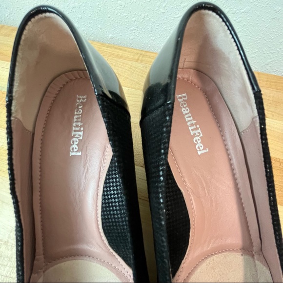 Beautifeel Cap Toe Patterned Suede and Patent Kitten Heel - Picture 9 of 10